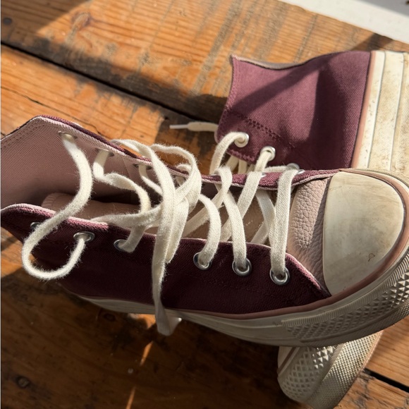Converse Women's Maroon High-Top Sneakers - Picture 2 of 5